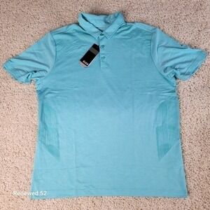 Slingo Wear Men's XL Blue Polo Shirt UPF 40 Moisture Wicking NEW